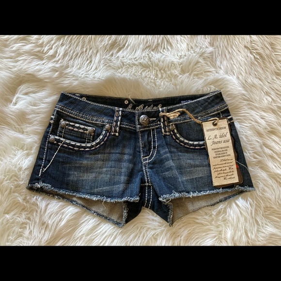 L.A. idol Pants - New LA idol Jean shorts XS dark wash